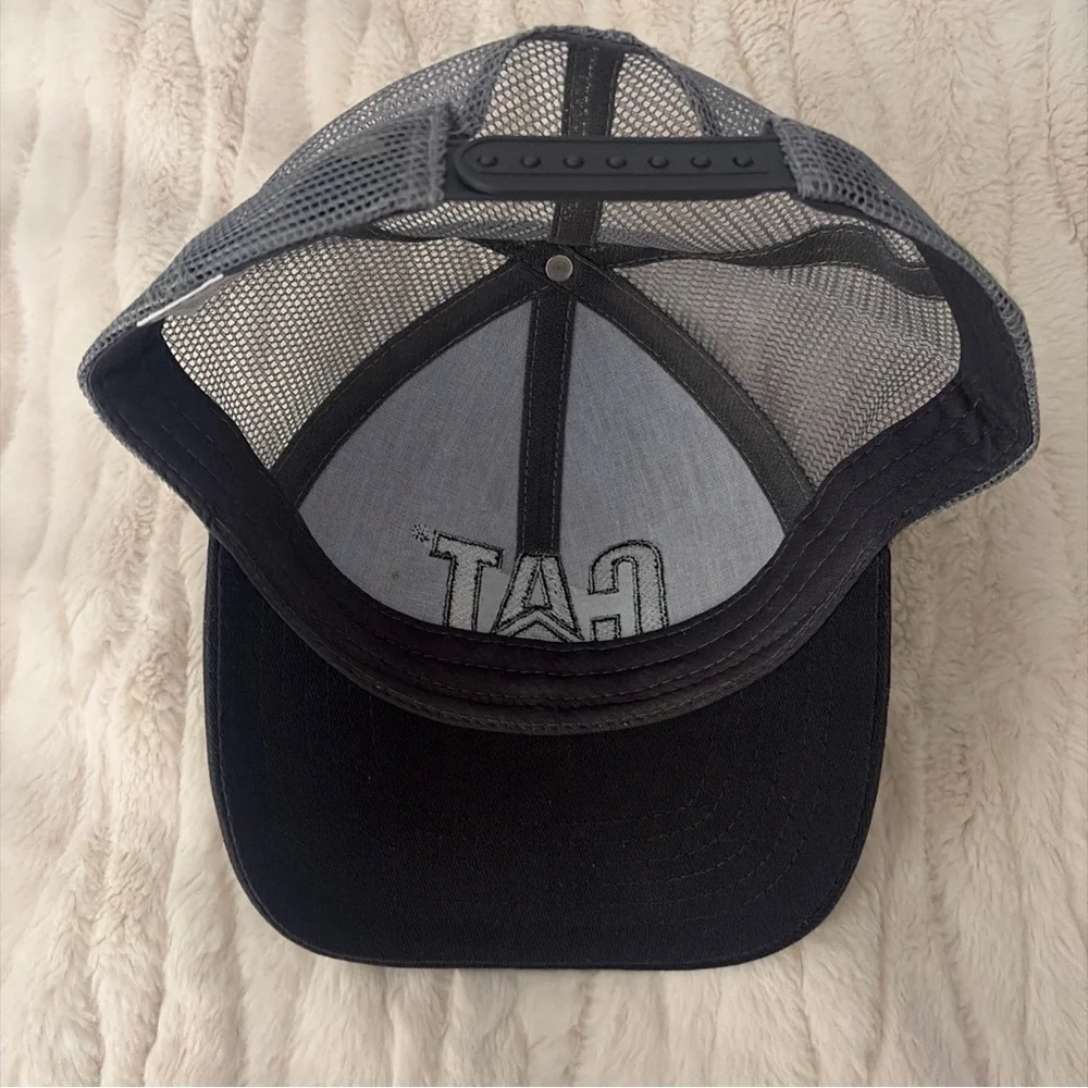 NEW - Caterpillar Cat Equipment Twill / Mesh Hat Cap - Charcoal /without tags